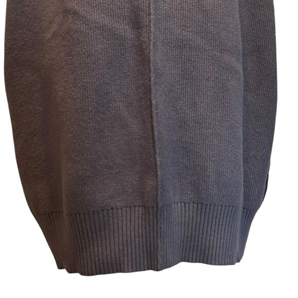 Free People Oakleigh Vest Womens Sz Large Charcoal Gray V Neck Raw Hem Oversize - Picture 14 of 16